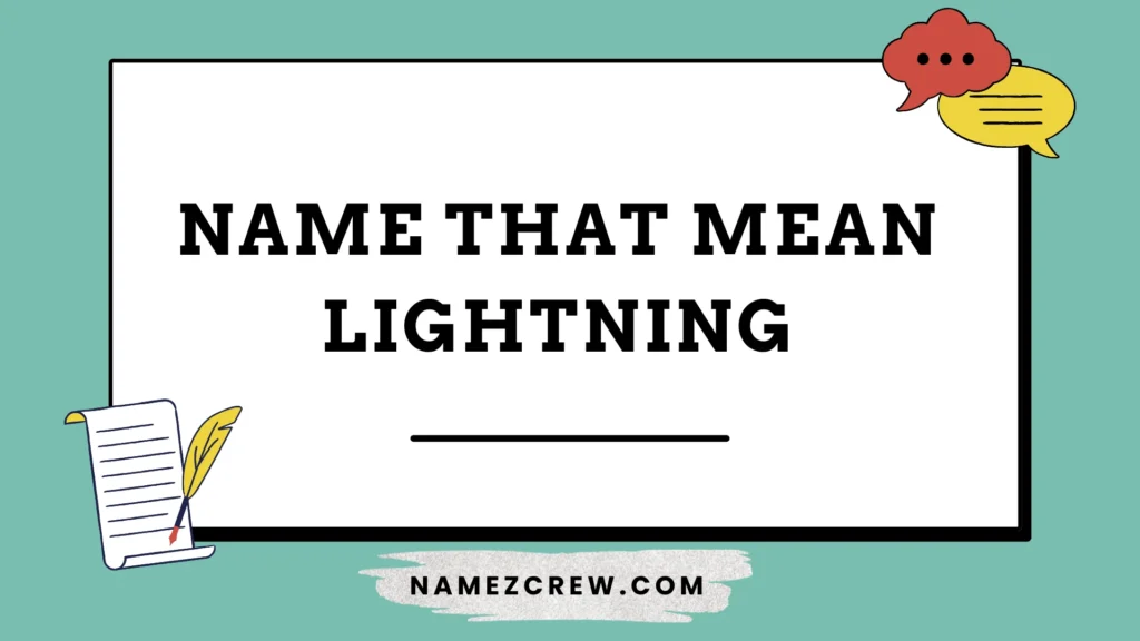 name that mean lightning