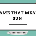 name that mean sun