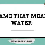 name that mean water
