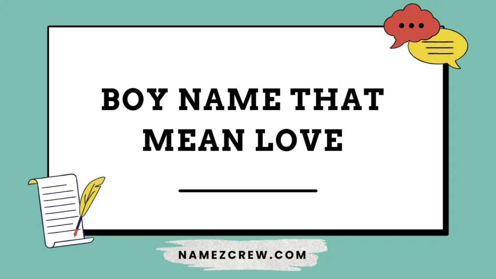 boy name that mean love