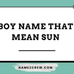 boy name that mean sun
