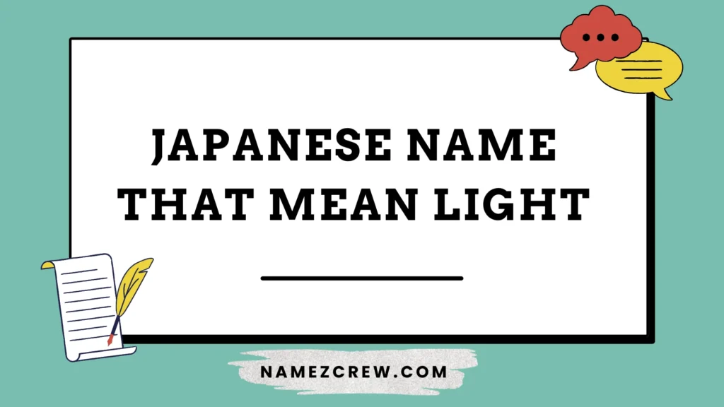 japanese name that mean light