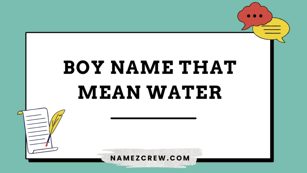 boy name that mean water