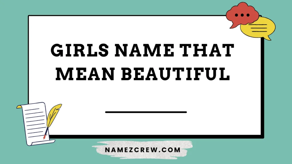 girls name that mean beautiful