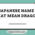 japanese name that mean dragon