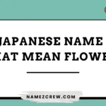 japanese name that mean flower