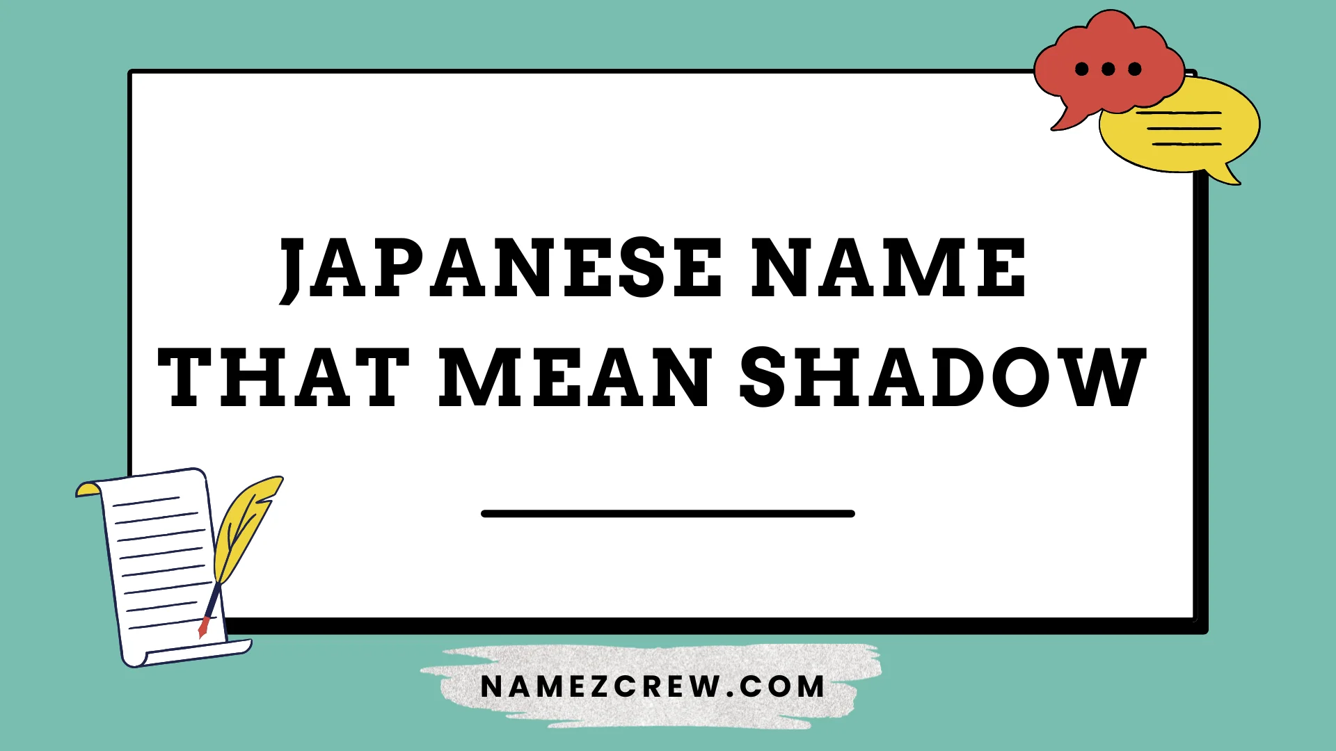 japanese name that mean shadow