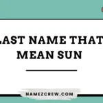 last name that mean sun