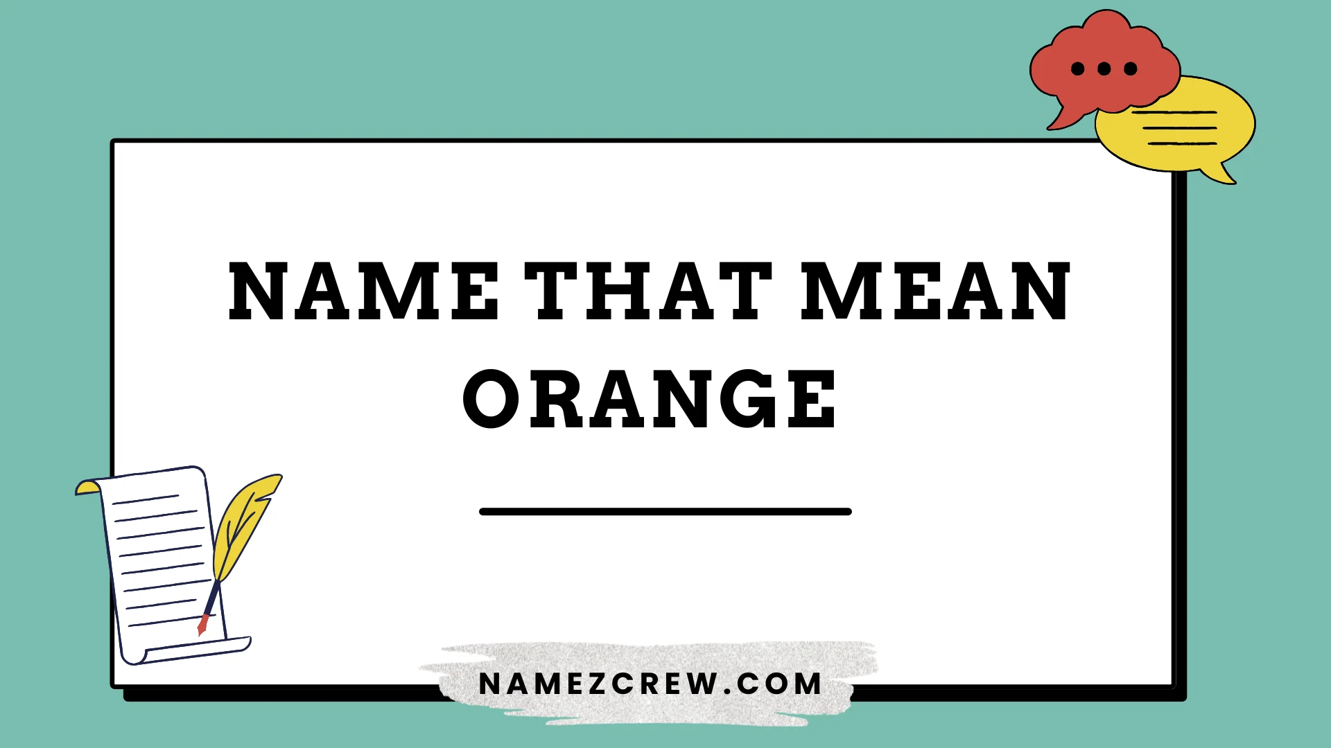 name that mean orange