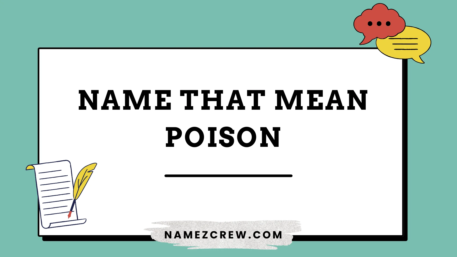 name that mean poison