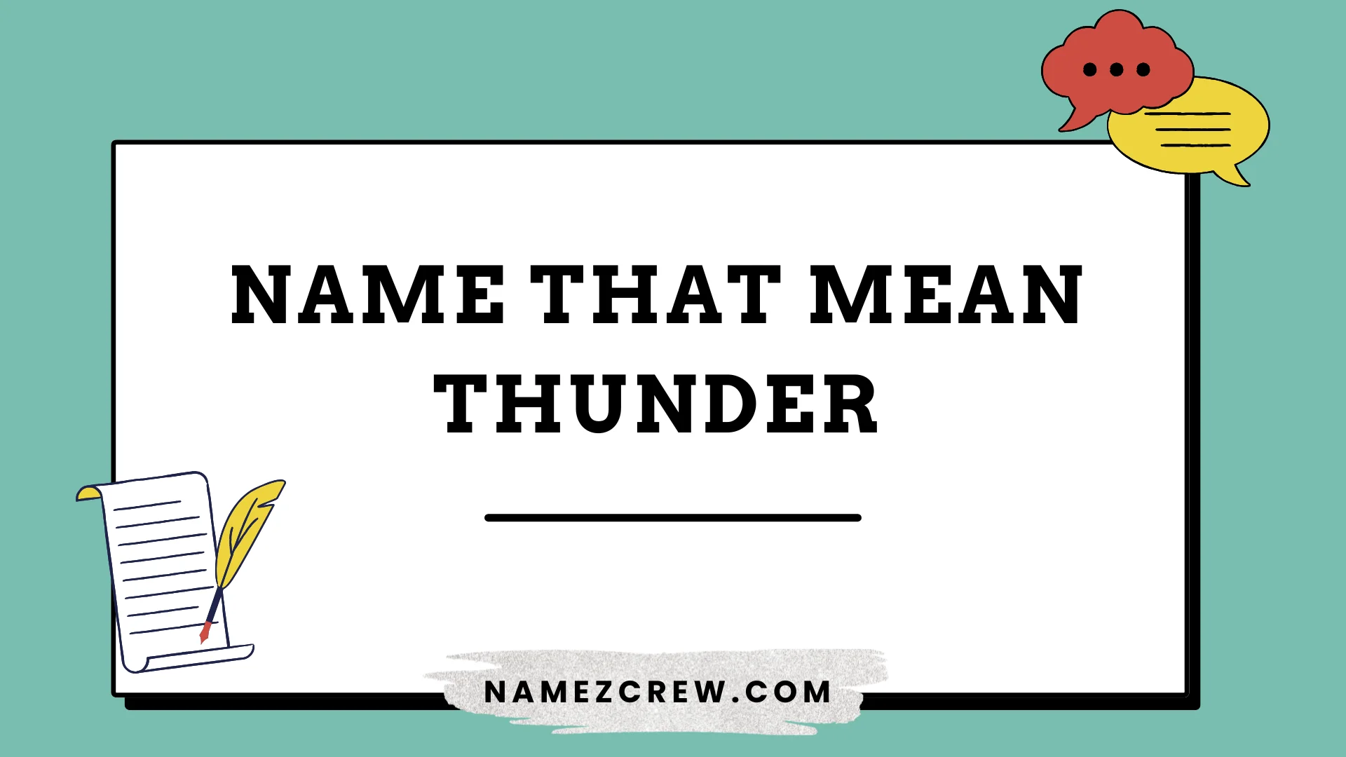 name that mean thunder