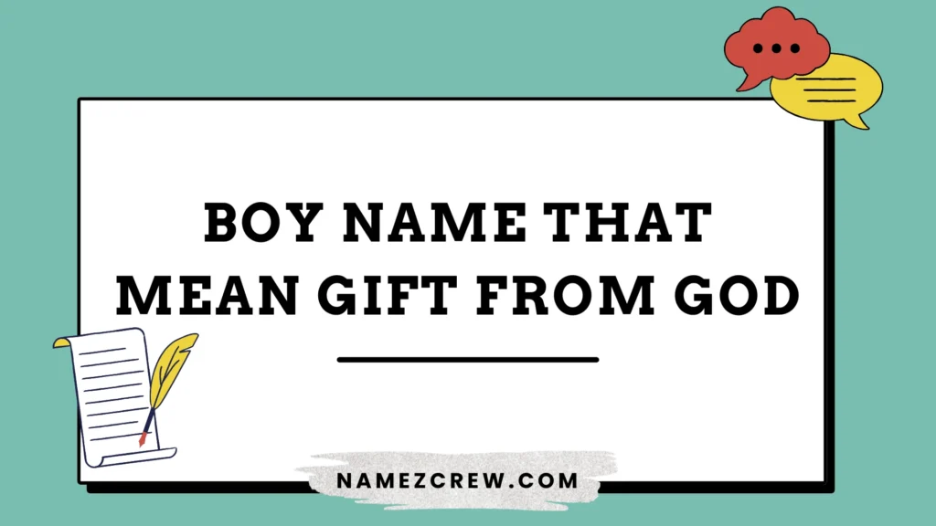 boy names that mean gift from god