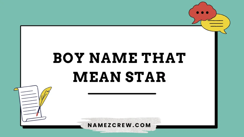 boy names that mean star