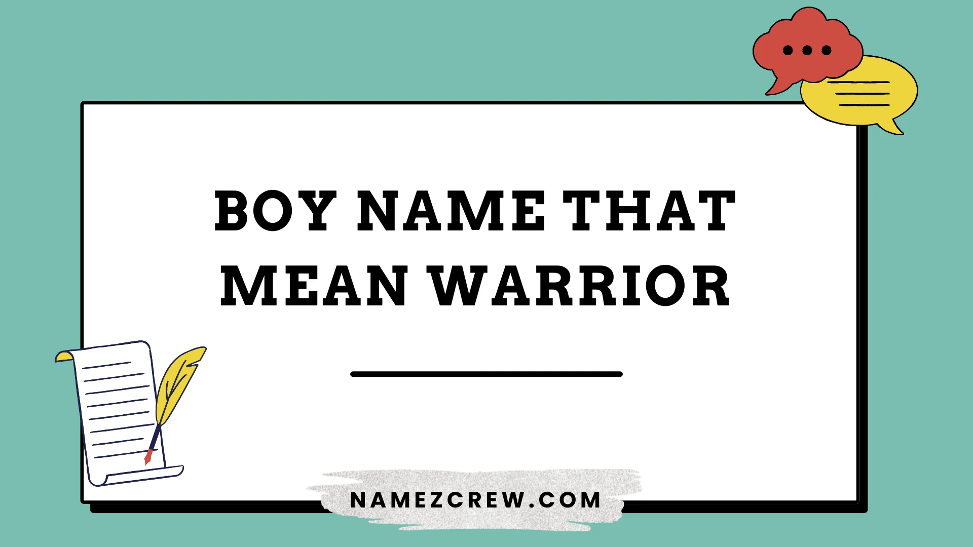 boy name that mean warrior