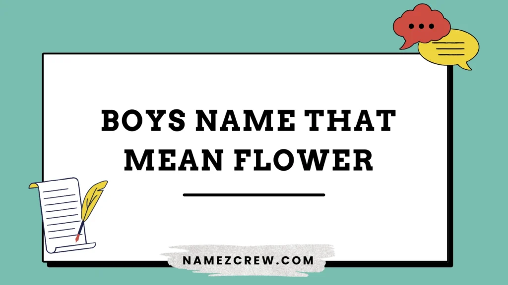 boys names that mean flower