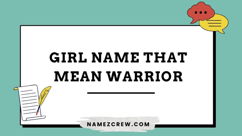 girl names that mean warrior