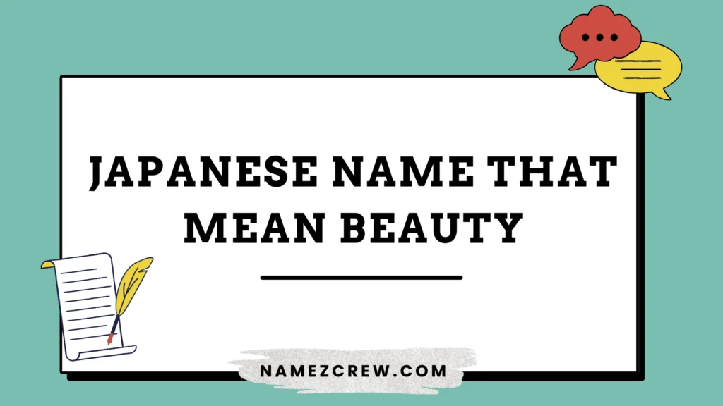 japanese name that mean beauty