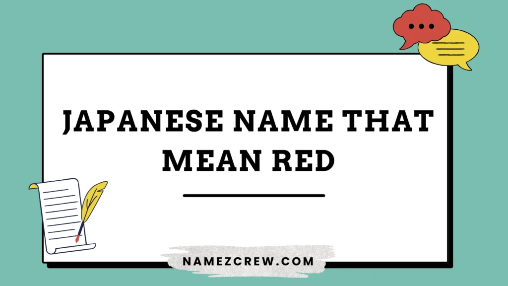 japanese names that mean red