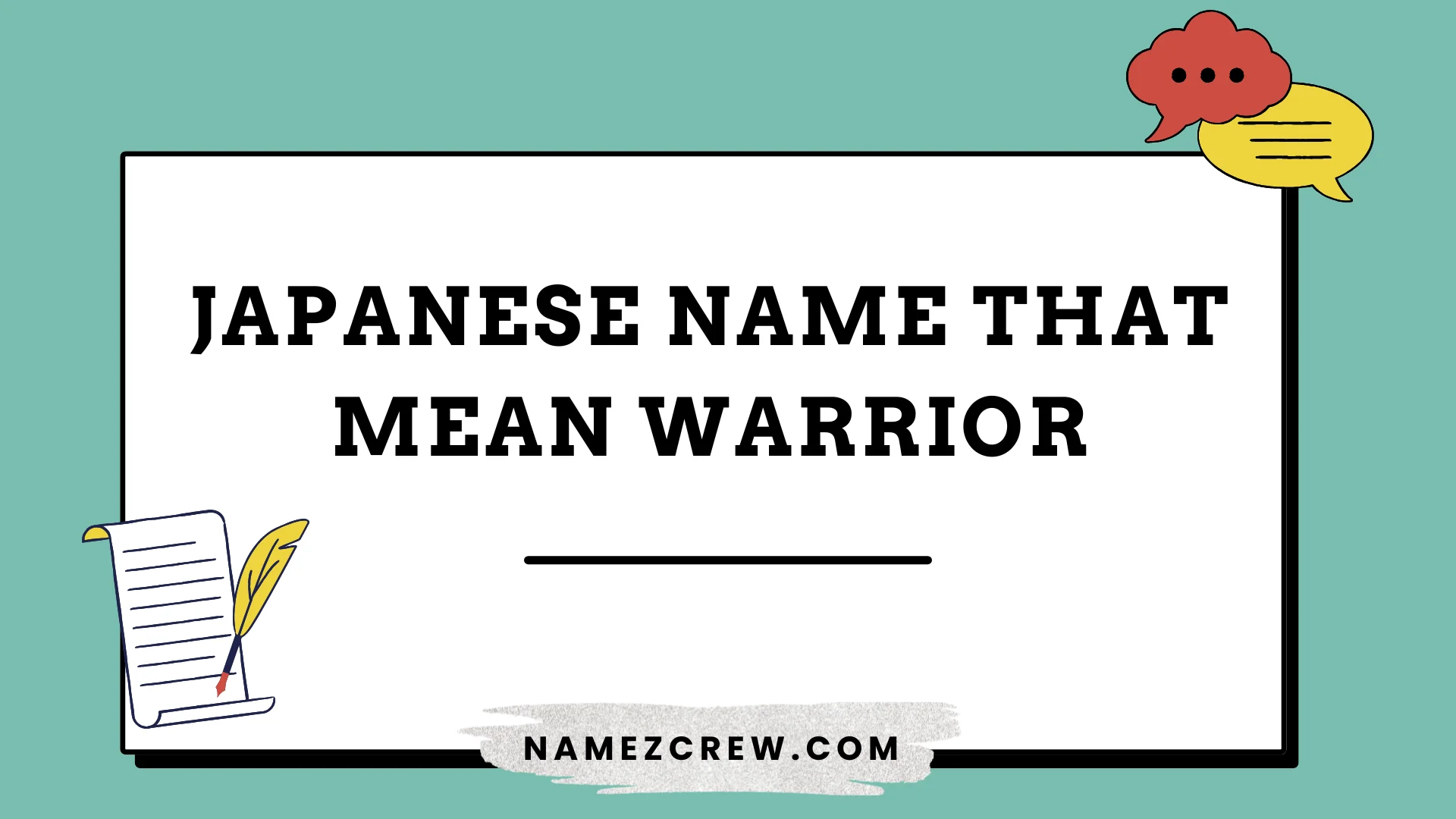 japanese name that mean warrior