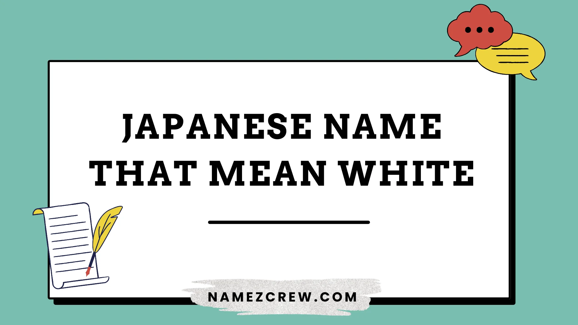 japanese name that mean white