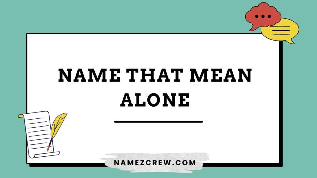 names that mean alone