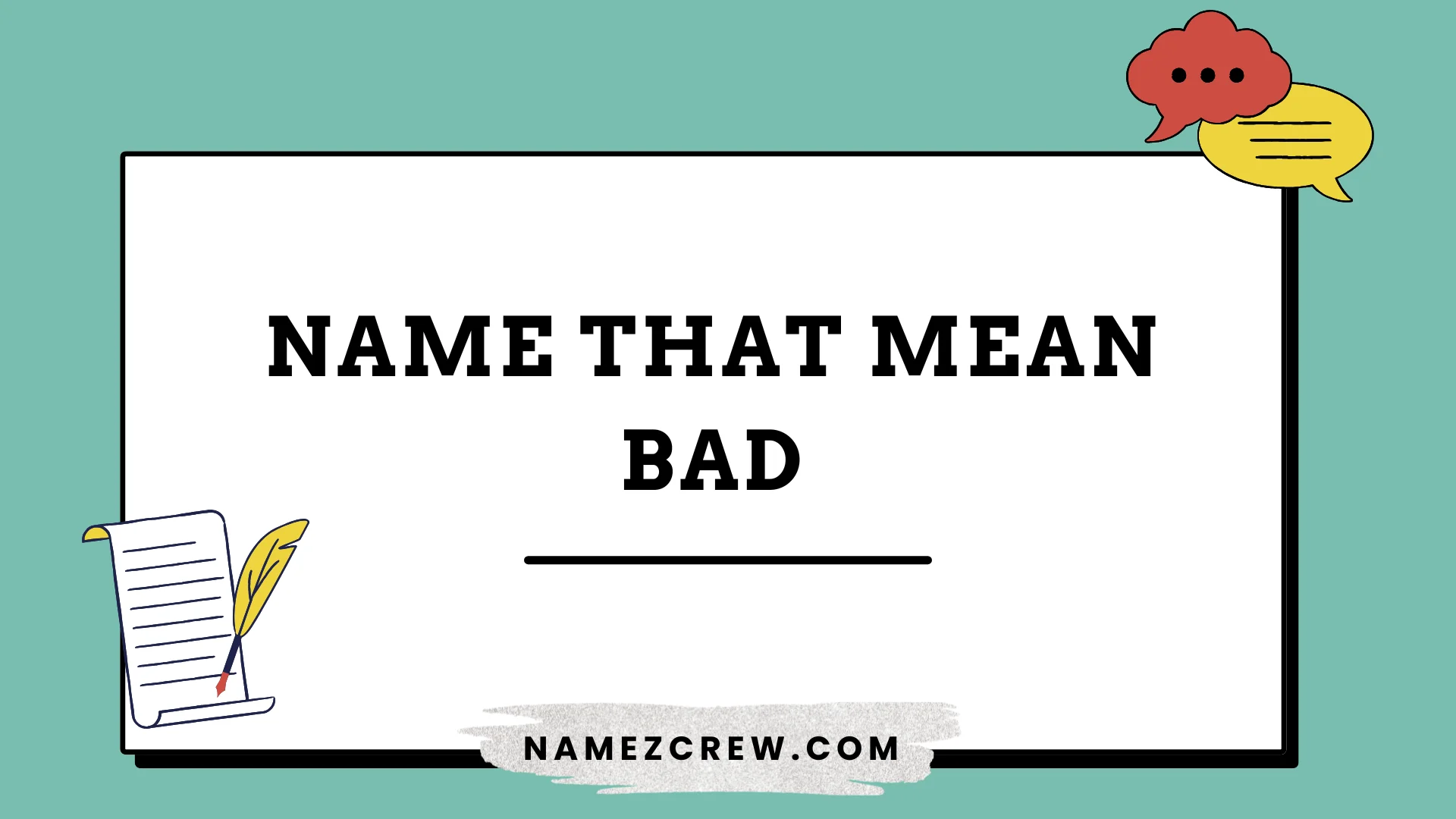 names that mean bad