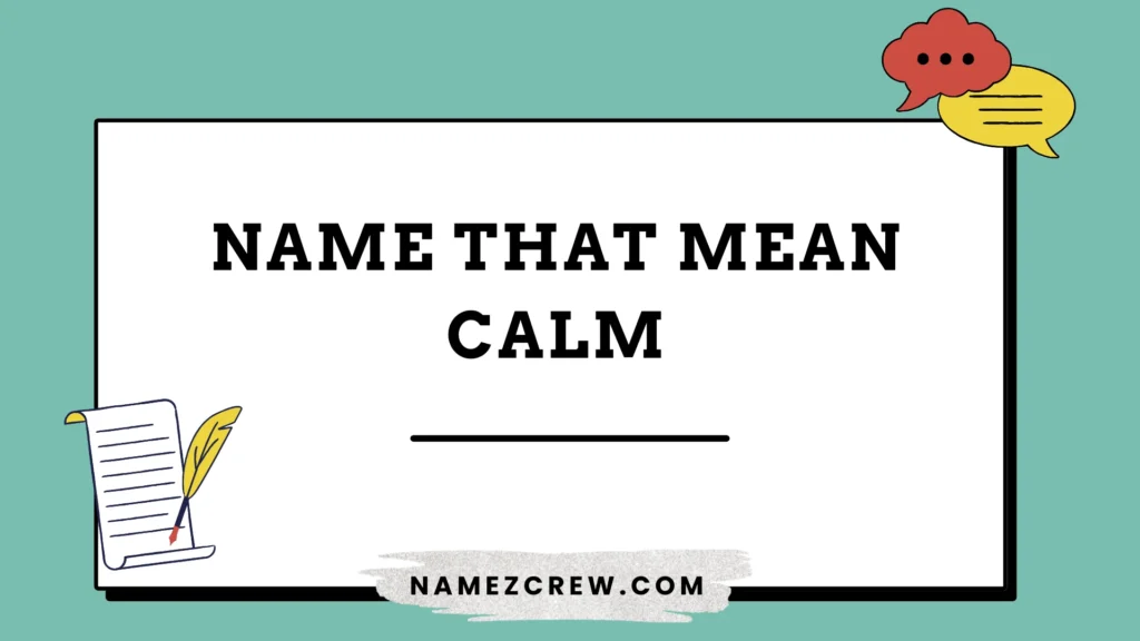 names that mean calm