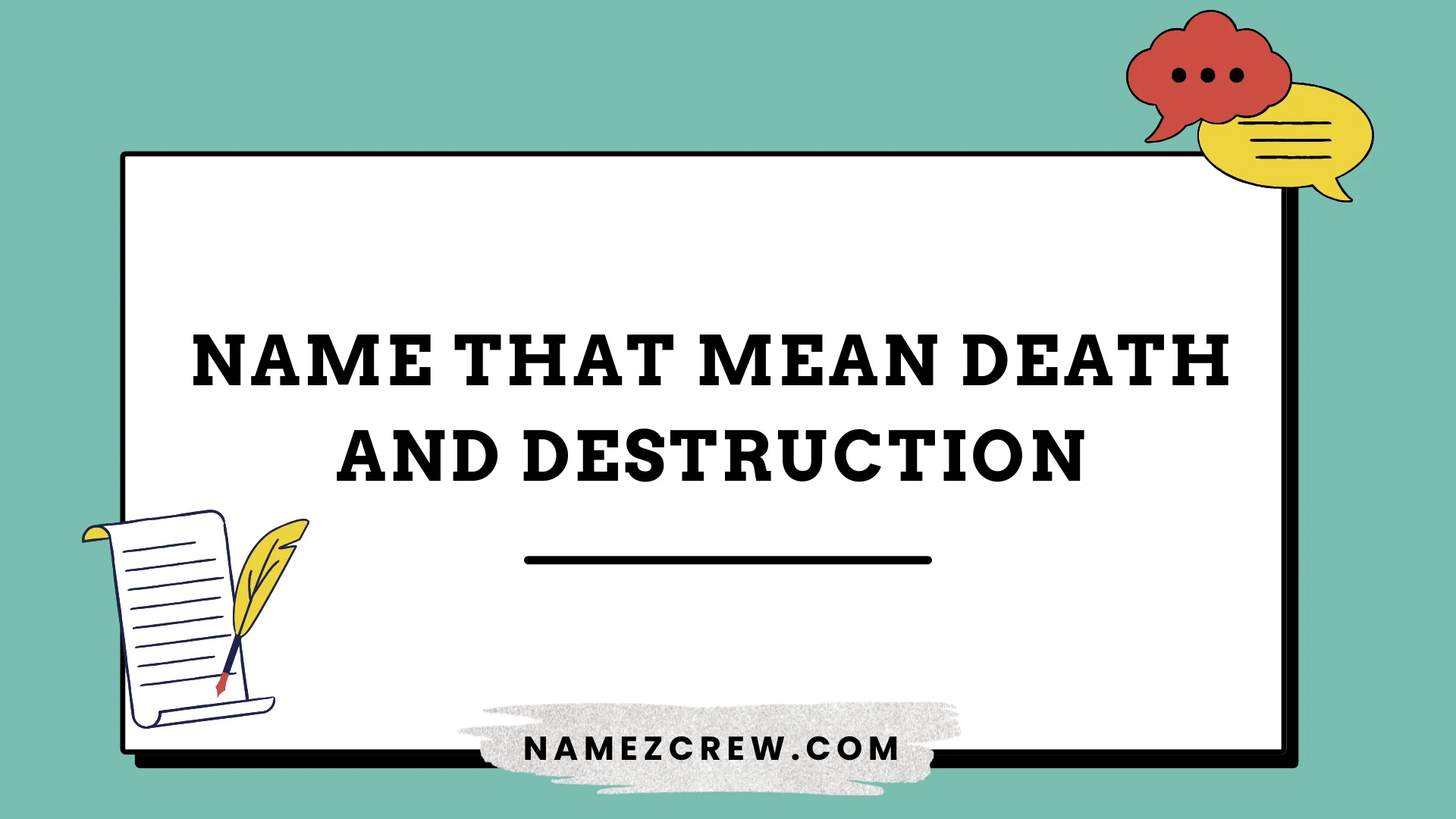 names that mean death and destruction
