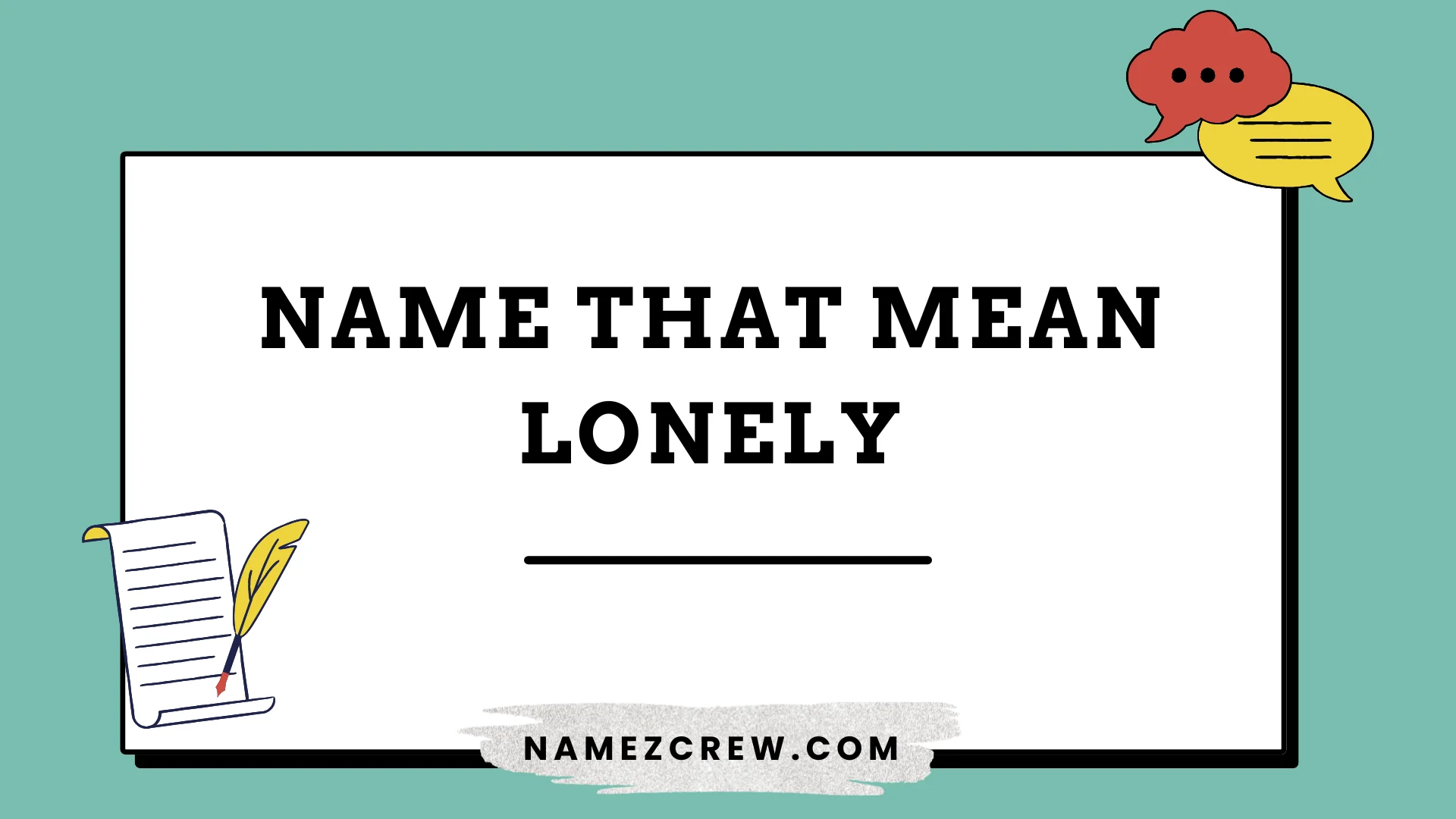 names that mean lonely