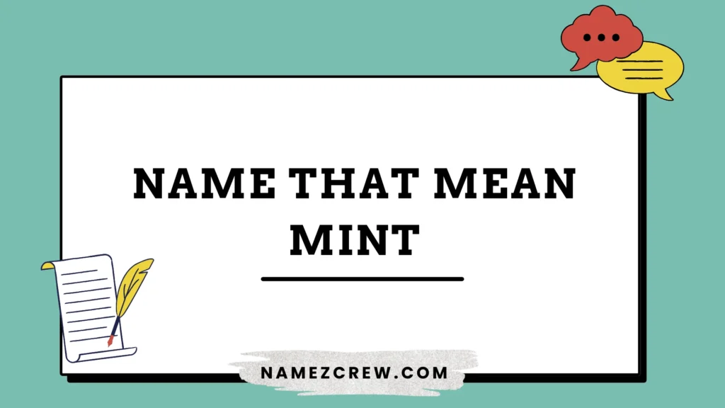 names that mean mint