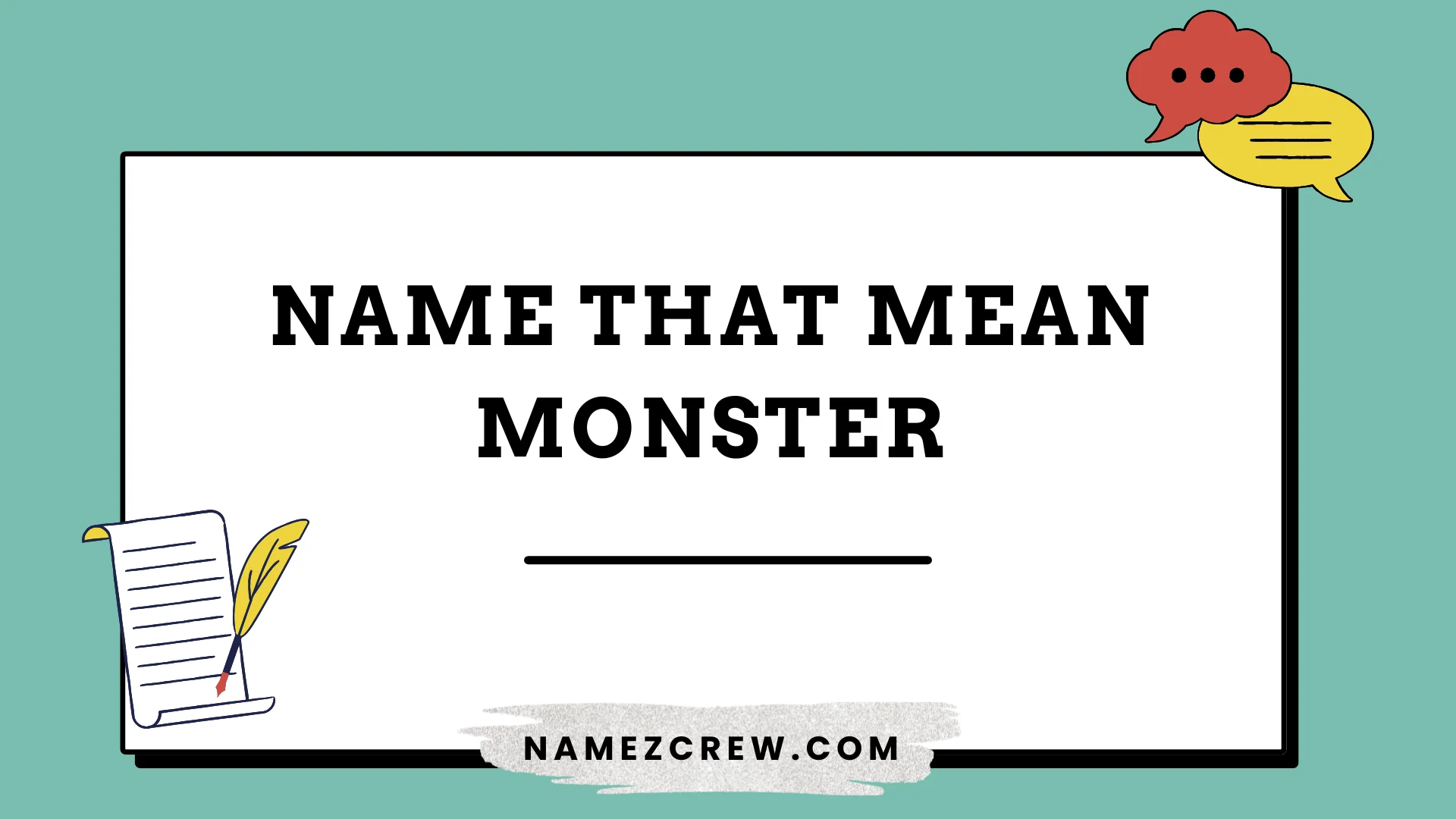 names that mean monster