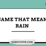 names that mean rain