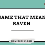 names that mean raven