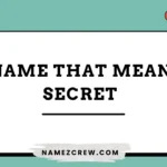 names that mean secret