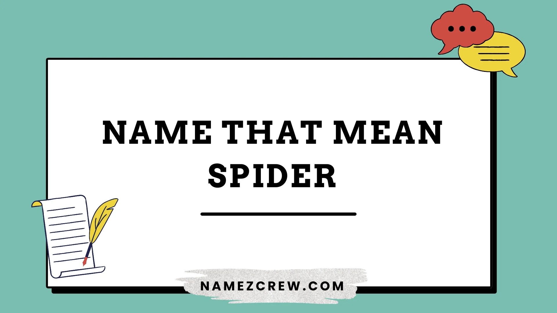 names that mean spider