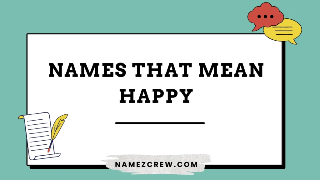 names that mean happy