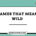 names that mean wild