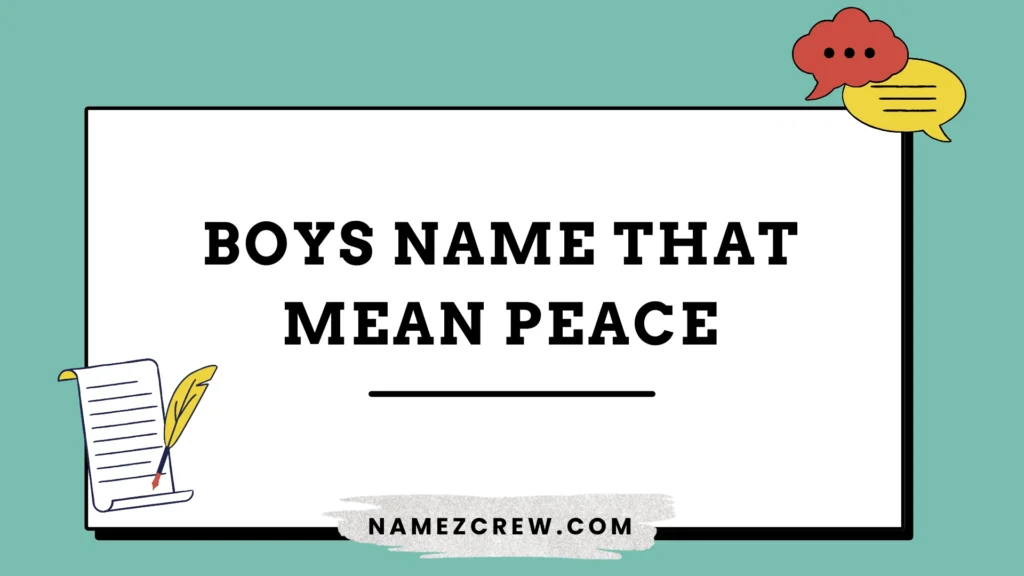 boys names that mean peace