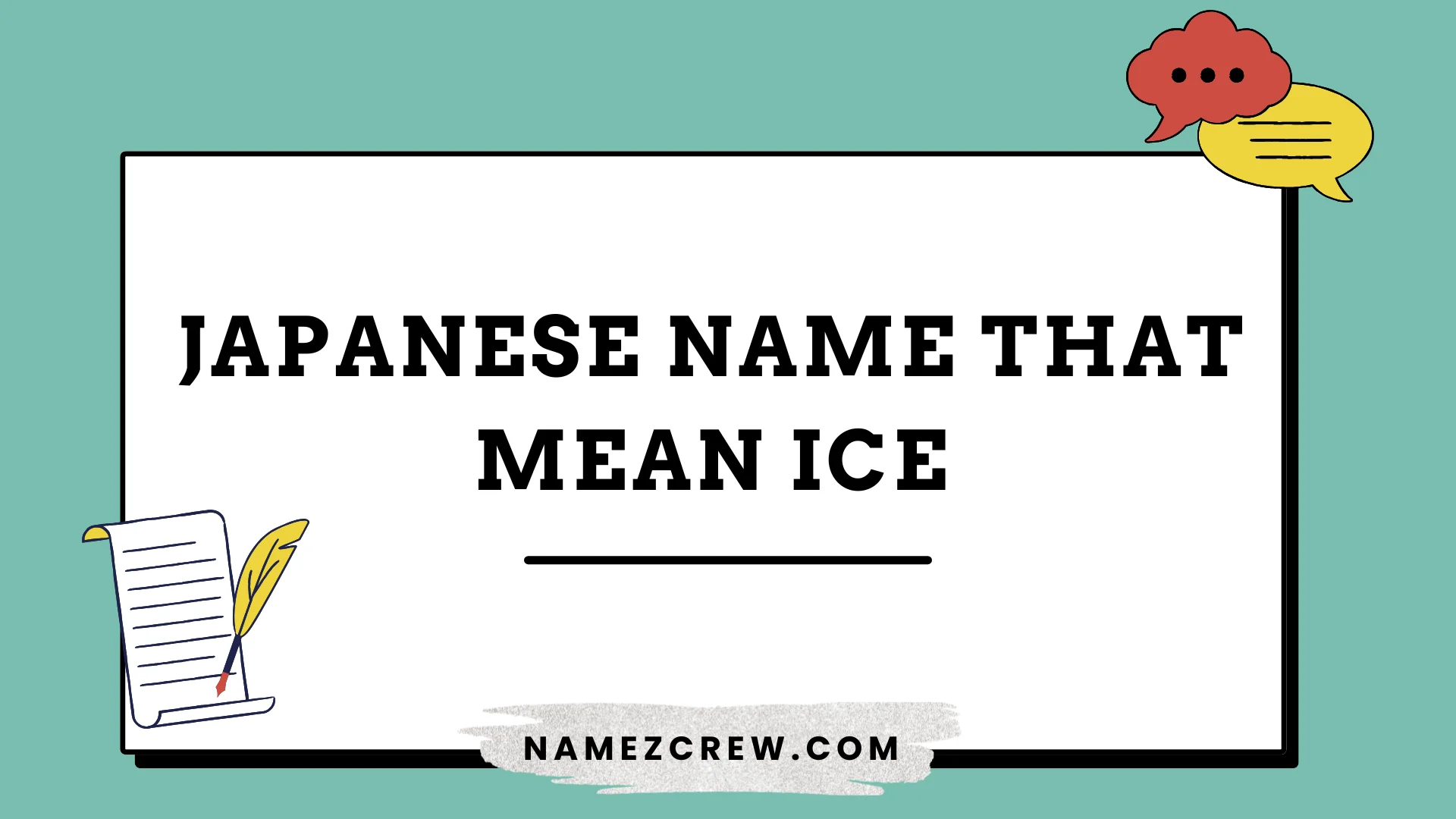 japanese names that mean ice
