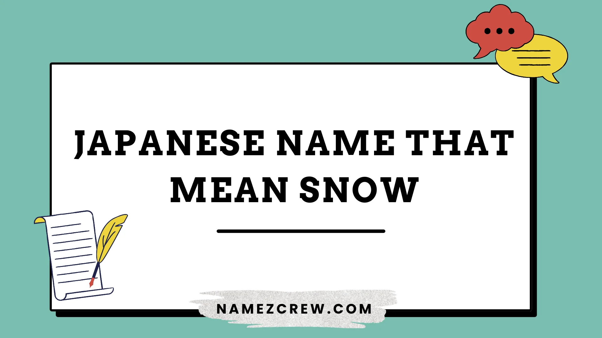 japanese names that mean snow