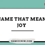 names that mean joy