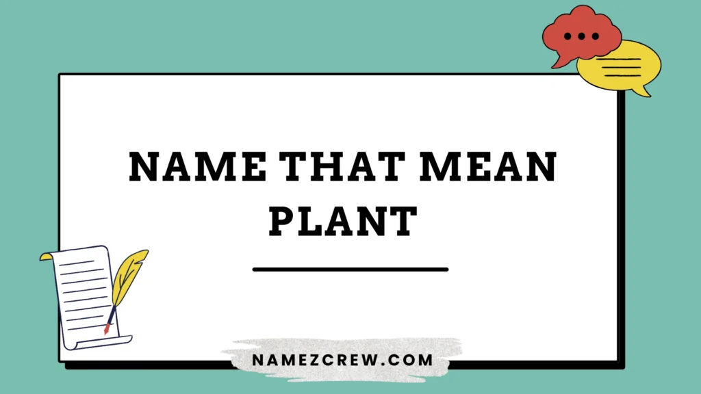 names that mean plant
