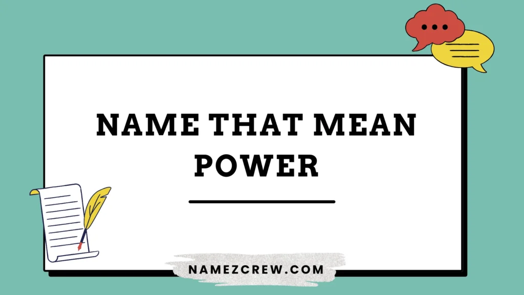 names that mean power