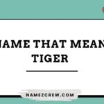 names that mean tiger