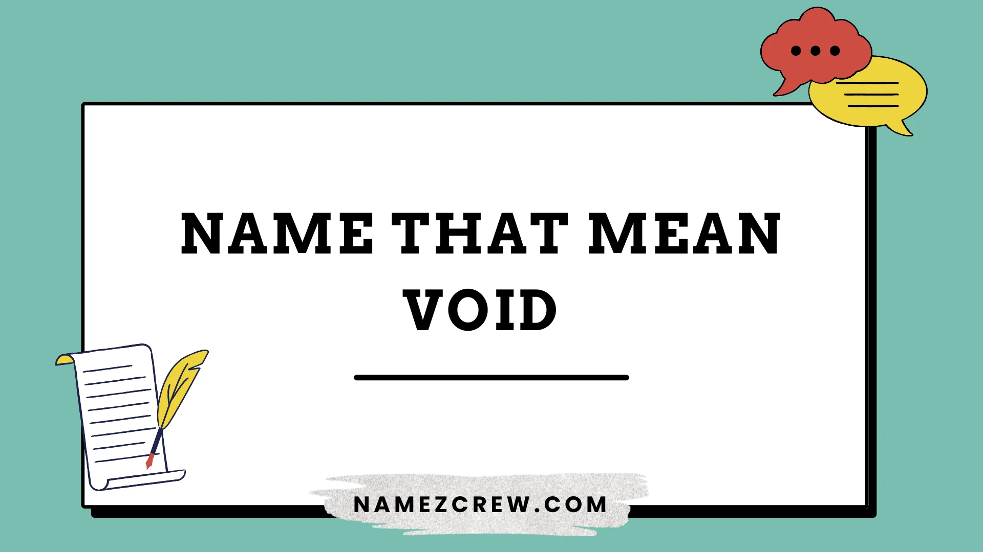 names that mean void