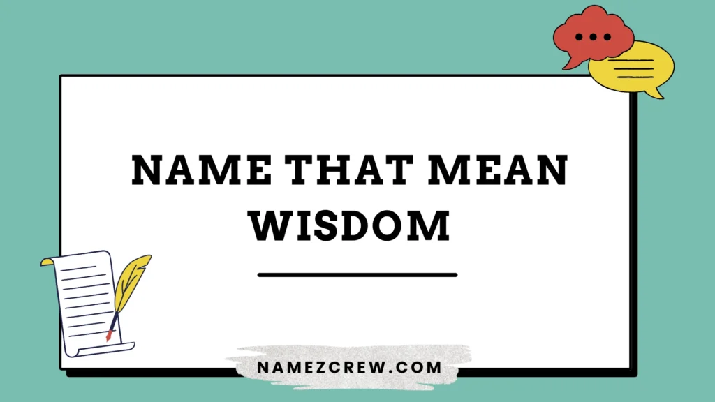 names that mean wisdom