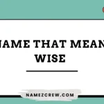 names that mean wise