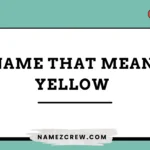 names that mean yellow